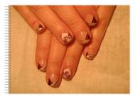 gél lakk virág mintával