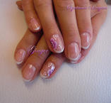 Gél lakk akril virággal