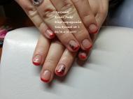 piros francia pici rózsákkal