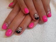 strasszos neon rózsaszín