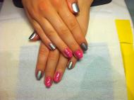 ezüst rózsaszínnel