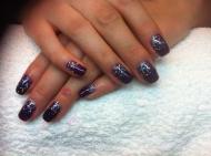 Best Nails - sötétlila csillámos