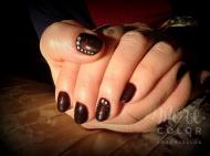 Barna króm pöttyös