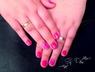 Best Nails - gél lakk Chrome buborék mintával