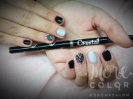 Csipke mintás matt gél lakk