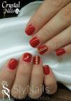 Piros gél lakk kövekkel