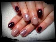 bordó és rózsa arany