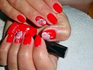 Ferrari piros virággal