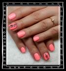 Neonrózsaszín géllakk nyomdával