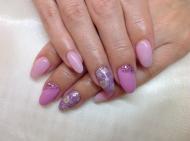 Gél Lakk nyomdával krómporral