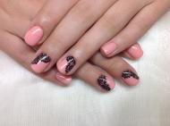 Gél Lakk festett csipkével