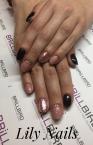 Fekete bézs rosegold