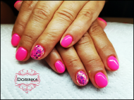 Glam glitter neon pinkkel