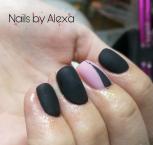 Matt black nails