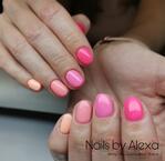 Pink palett nails
