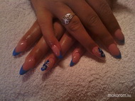 Best Nails - kék virágos 