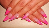 Best Nails - Rózsaszín hegyes épített zselé