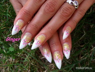 Fehér francia porci sárga csillámmal 2012