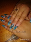 Best Nails - kék virágok
