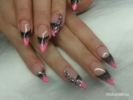 Best Nails - Pink fekete átmenet zselé