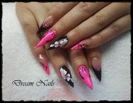 Best Nails - Pink black harmony