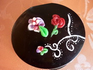 Best Nails - Porcelán dísz púderes dobozra