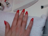 műkörömre piros gel lac