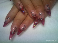 üvegszelés akril pávatollal