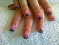 csillámos láng dísz