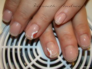 ezüst vég és akril virág