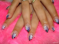 zselés akrillal és porcelánnal