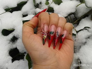 Karácsonyi stiletto 