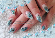 blue flower nail