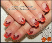 orange bow nails