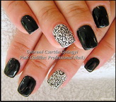 Black and white nails