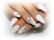 White bow Nails