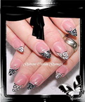 Black and white nails