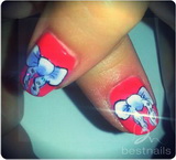 Best Nails - Blu bow