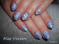 színes tört kagylós