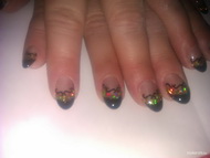 Fekete és arany csipke