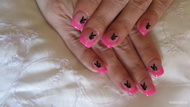 Pink playboy nails