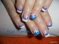 kék és fehér kombo