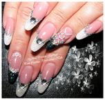 Black and white nails