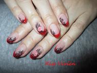 gumi virág és akril díszítés