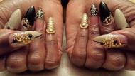Nude gold stiletto