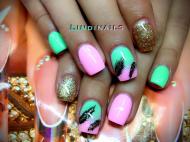 Best Nails - szinösszemosás tollacsával