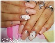 Porci virág géllakkal