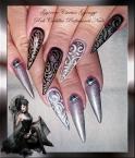 Best Nails - Black and white and silver nail