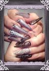 Best Nails - Black and white and silver nail