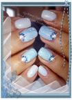 Best Nails - White and blue nails